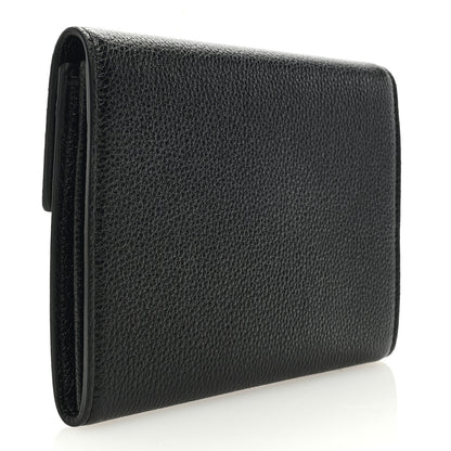 Gucci Grainy Calfskin Zumi Flap Card Case Black 3 of 7