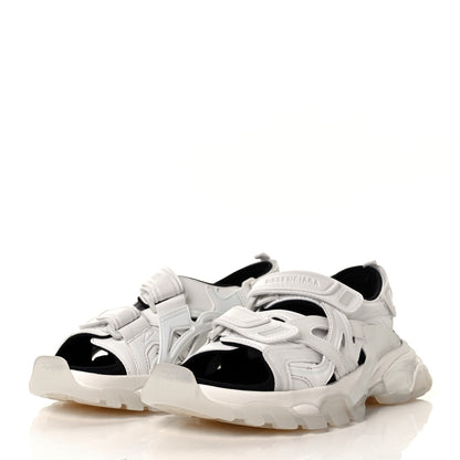 Balenciaga Neoprene Rubber Clear Sole Womens Track Sandals 37 White Black 3 of 8