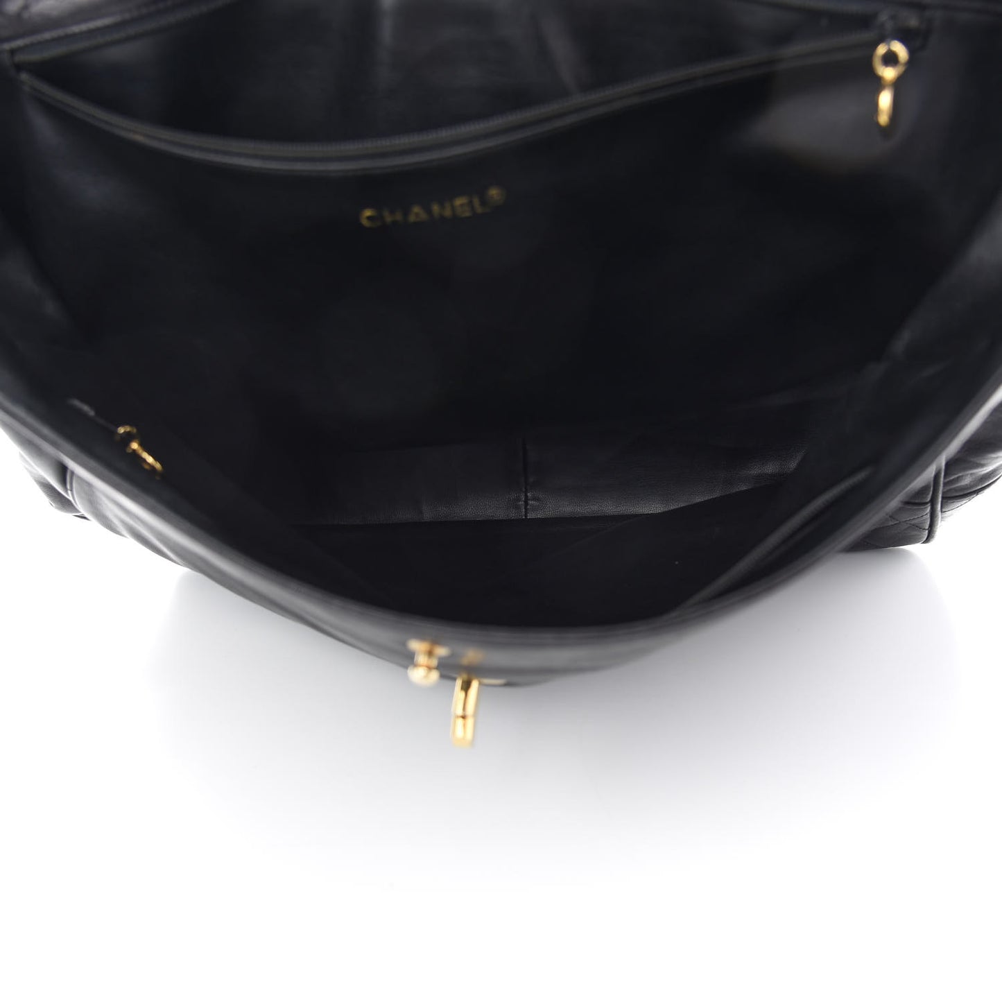 Lambskin Quilted Satchel Black