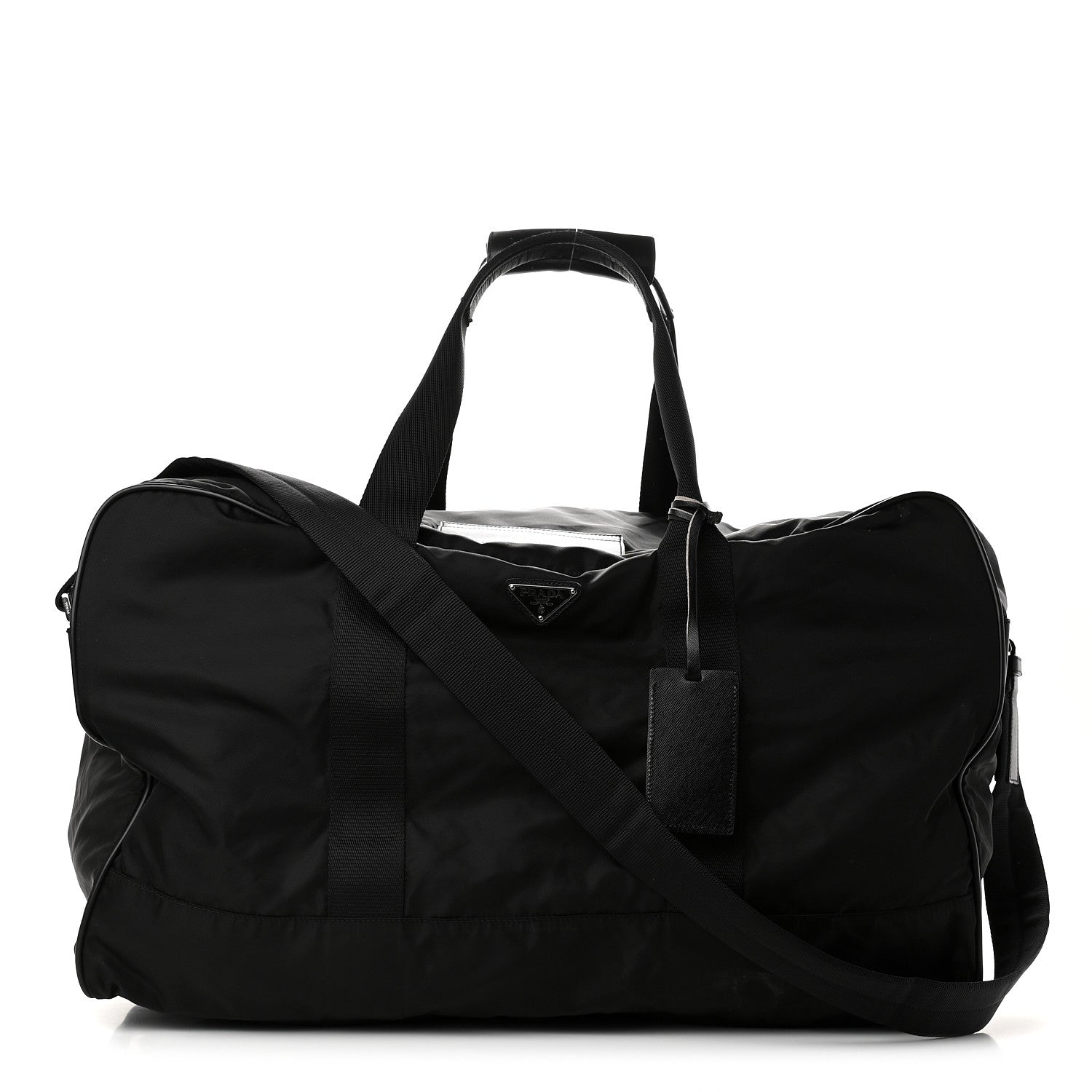 Prada Tessuto Nylon Saffiano Viaggio Carry On Travel Bag Black 1 of 7