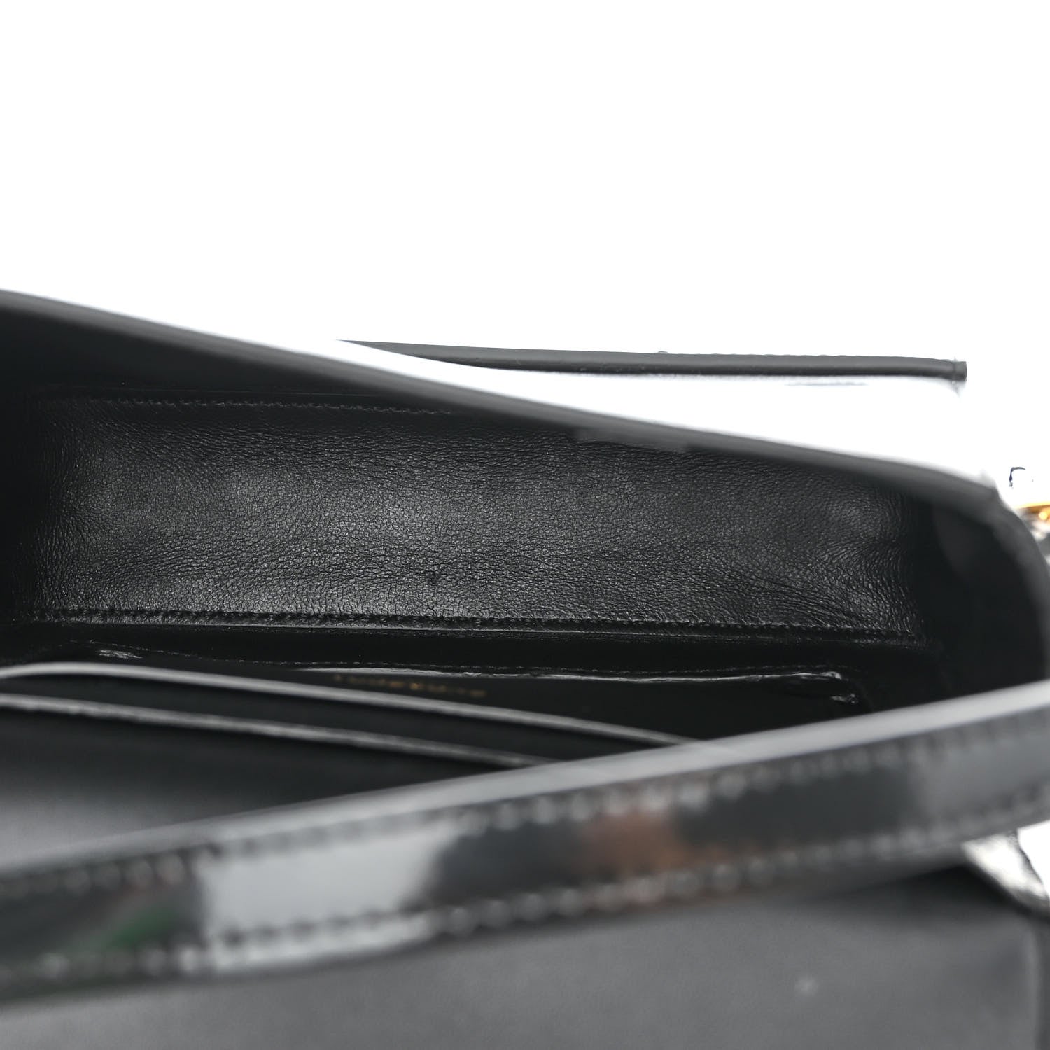 Burberry Calfskin Lizard Embossed Two Tone Small Grace Bag Black 5 of 12