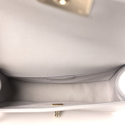 Chanel Caviar Quilted Medium Boy Flap Light Grey 5 of 10