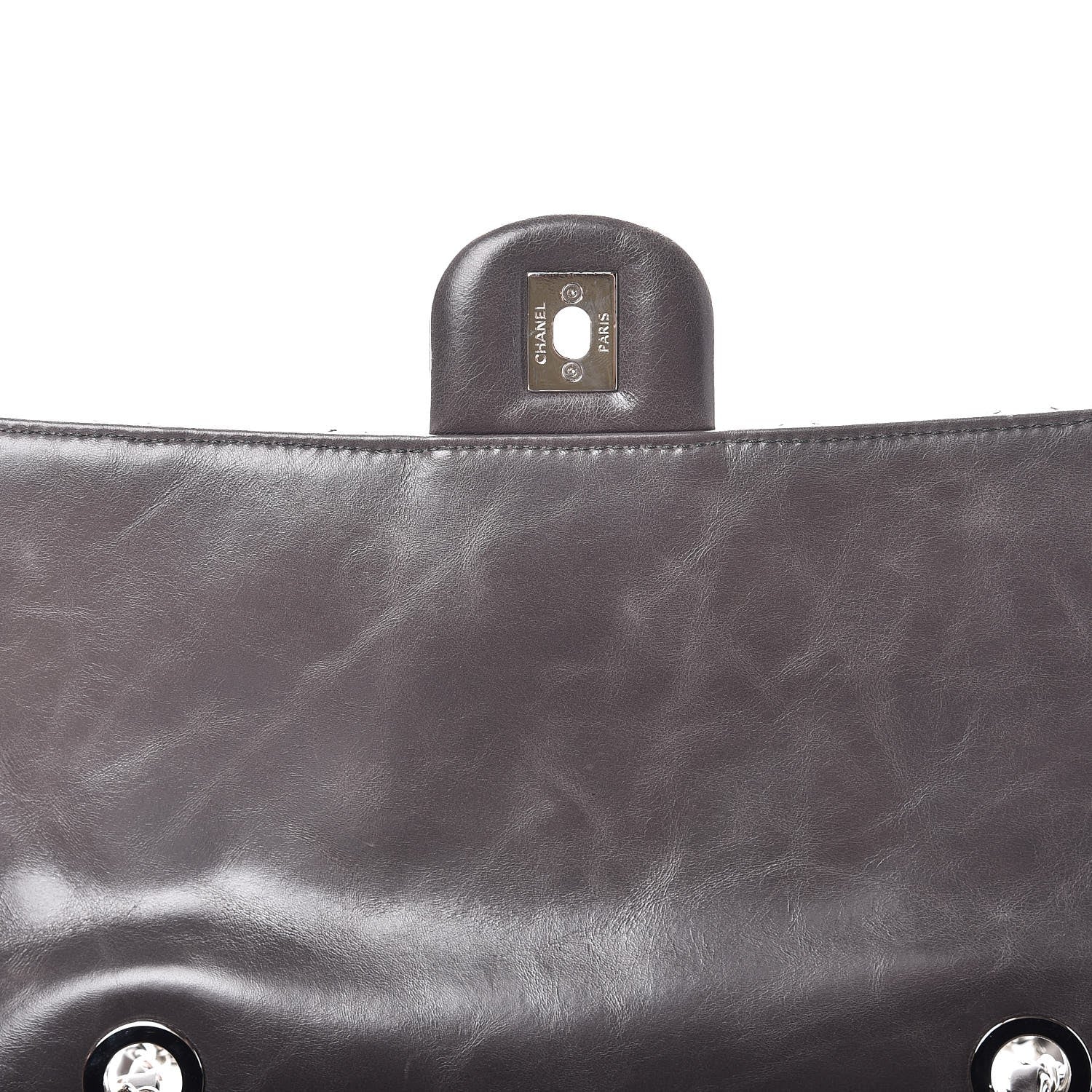 Chanel Glazed Calfskin Quilted Small CC Delivery Tote Grey 12 of 12