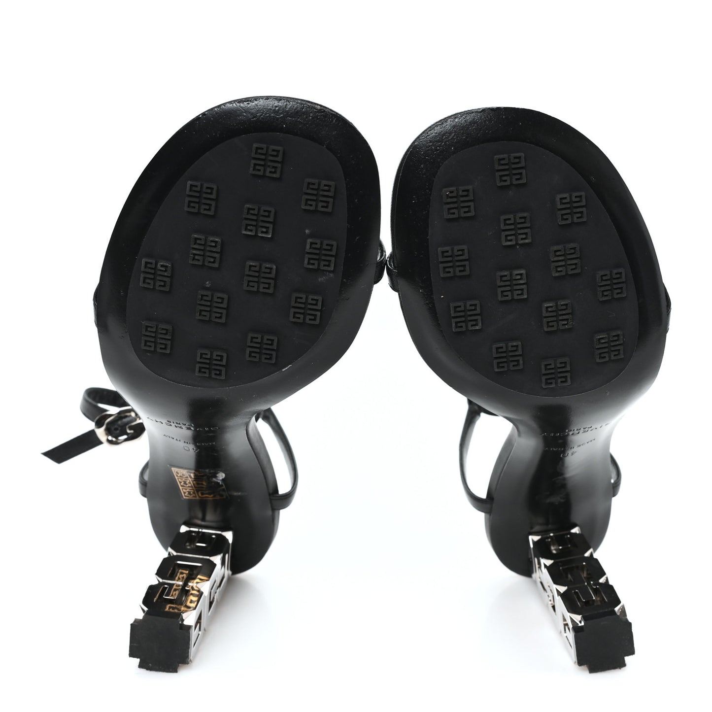 Smooth Nappa G Cube 105mm Sandals 40 Black