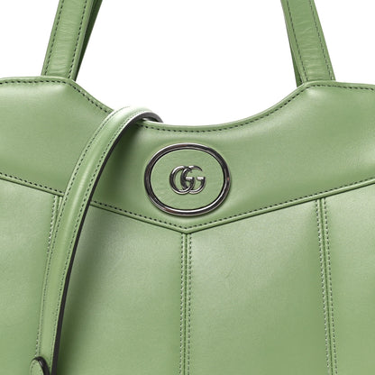 Gucci Senna Calfskin Petite GG Small Tote Bag Green Soil Grass 8 of 10