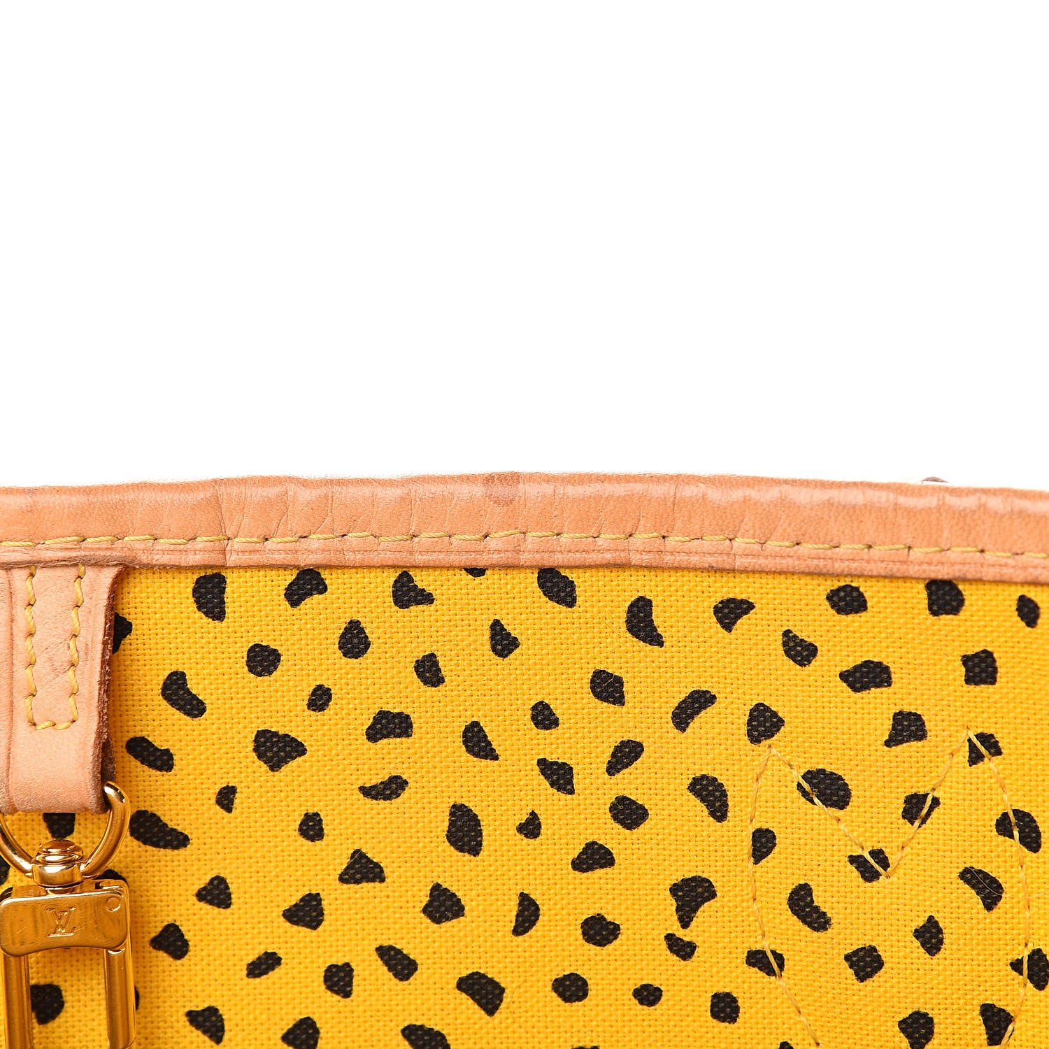 Louis Vuitton Monogram Kusama Waves Neverfull MM Yellow 7 of 14