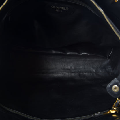 Chanel Calfskin Stitched XL Weekender Black 5 of 24