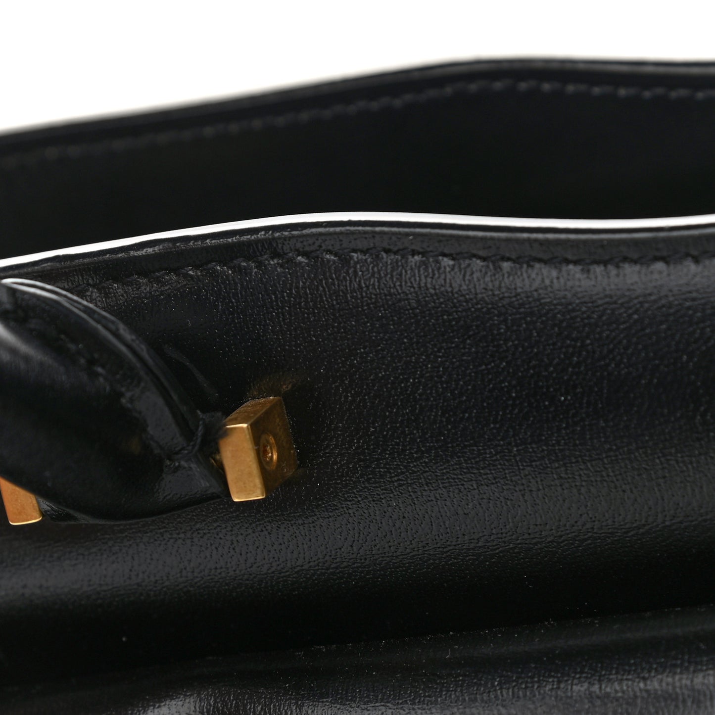 Shiny Calfskin Medium Uptown Tote Black