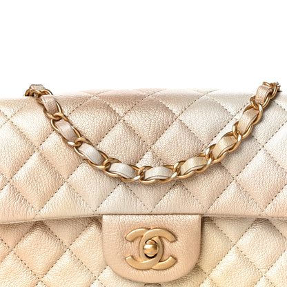 Chanel Metallic Goatskin Quilted Mini Rectangular Flap Gold 7 of 10