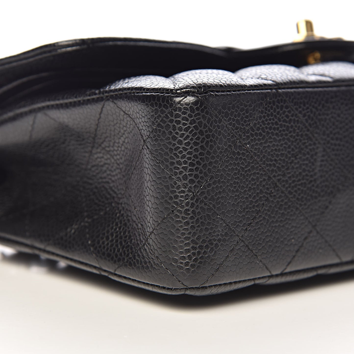 Caviar Quilted Small Double Flap Black