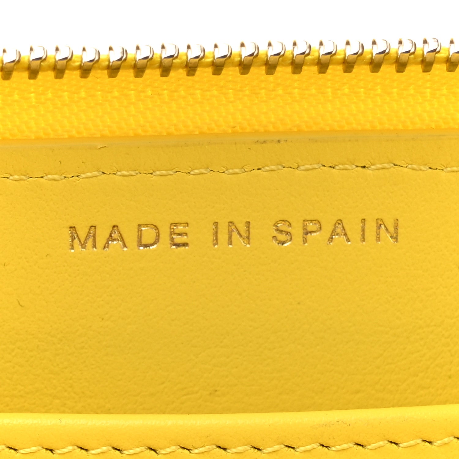 Chanel Caviar Quilted Large Gusset Zip Around Wallet Yellow 8 of 9