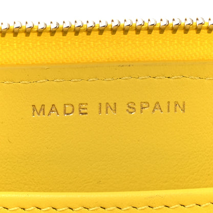 Chanel Caviar Quilted Large Gusset Zip Around Wallet Yellow 8 of 9