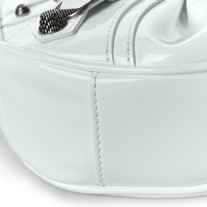 Balenciaga Patent Faux Leather Le Cagole Shoulder Bag XS White 8 of 9