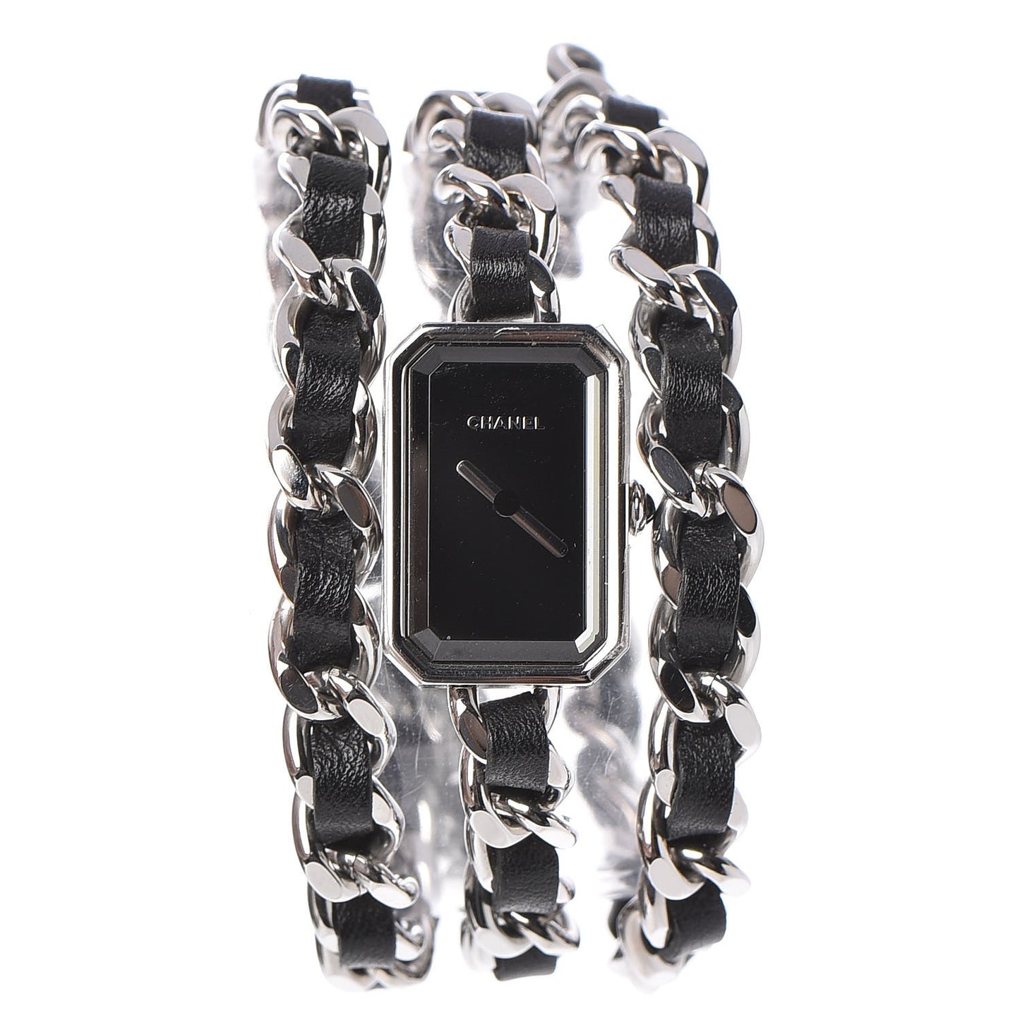 Stainless Steel Lambskin 16mm Premiere Rock Triple Row Quartz Watch Black