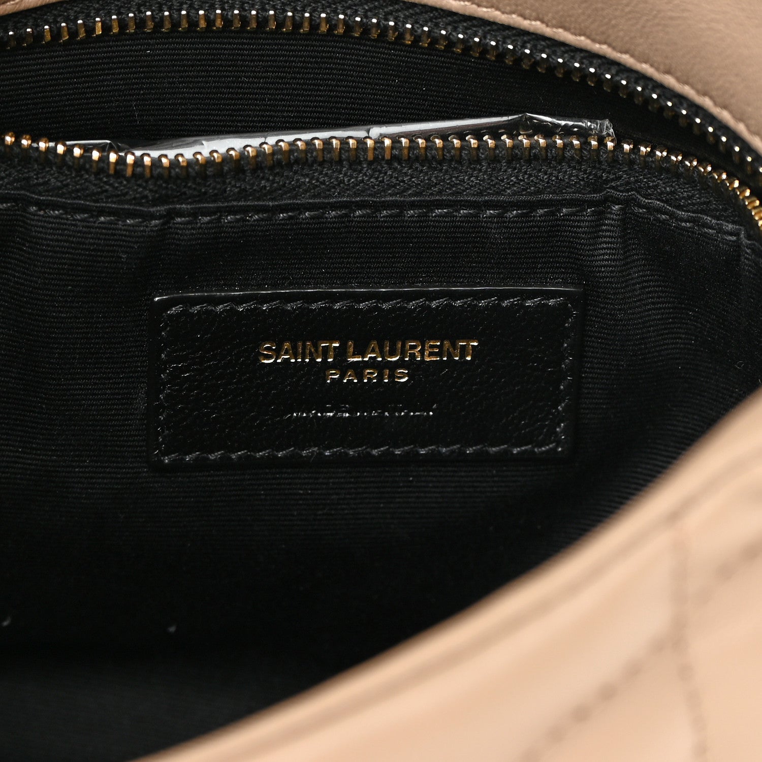 Saint Laurent Lambskin Quilted Toy Loulou Puffer Monogram Chain Satchel Dark Beige 6 of 11