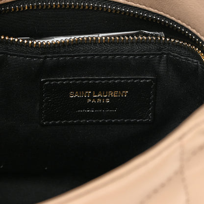 Saint Laurent Lambskin Quilted Toy Loulou Puffer Monogram Chain Satchel Dark Beige 6 of 11