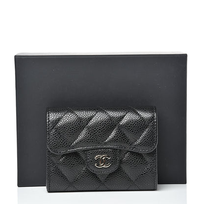 Chanel Caviar Quilted Flap Card Holder Wallet Black 8 of 8