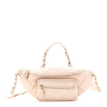 Chanel Iridescent Calfskin Quilted All About Waist Belt Bag Beige 1 of 10