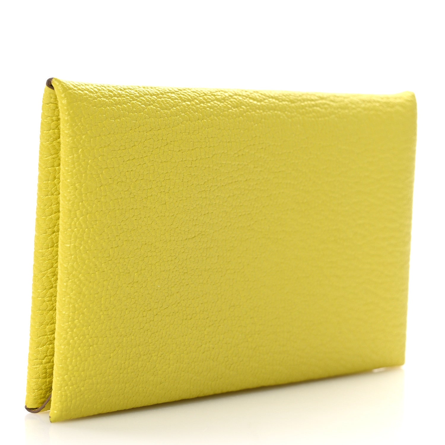 Hermes Chevre Mysore Calvi Card Case Lime 3 of 8