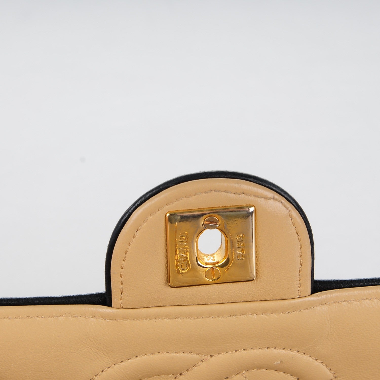 Chanel Lambskin Quilted Mini Square Flap Beige 6 of 9