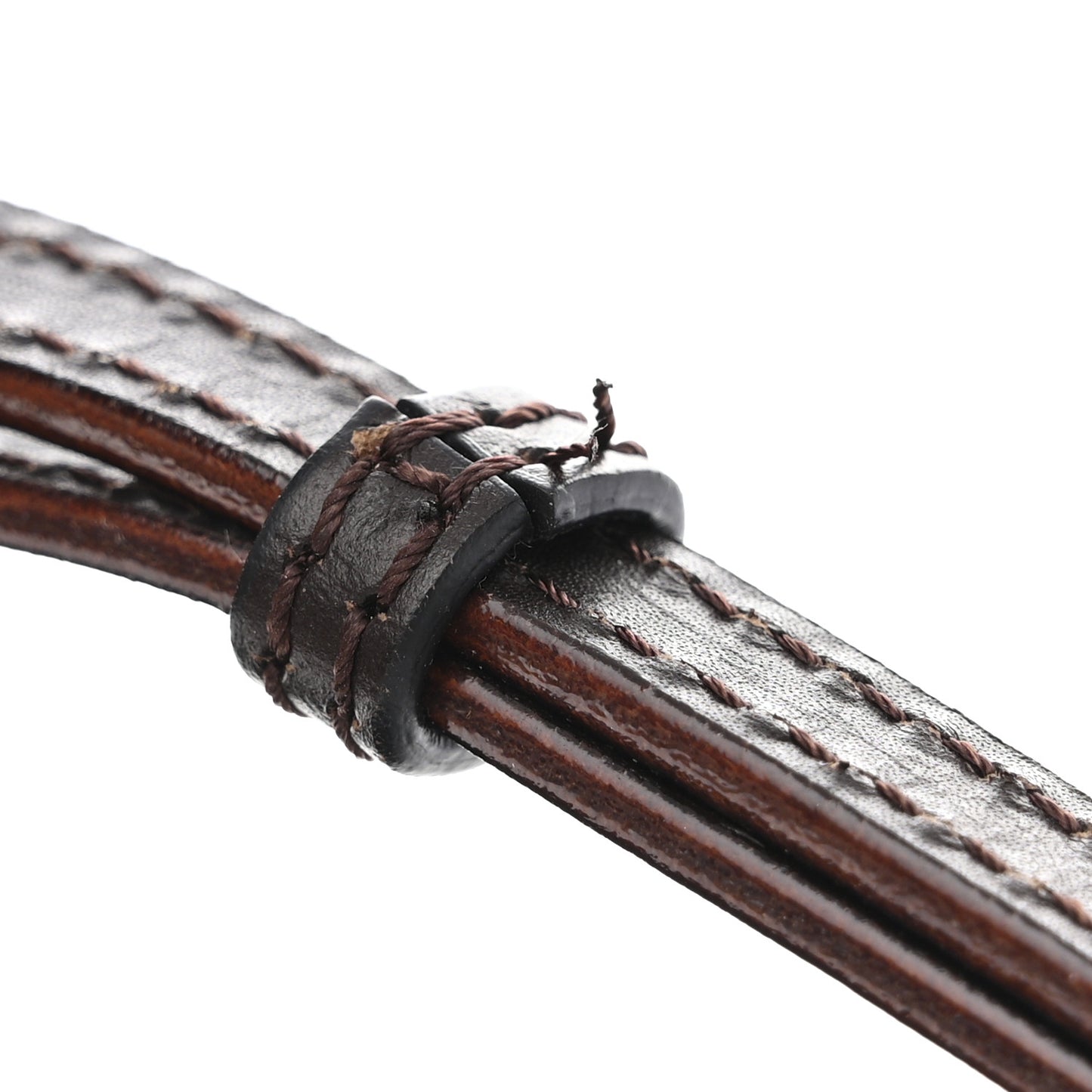 Haymarket Check Baby Bridle Saddle Bag Dark Clove Brown