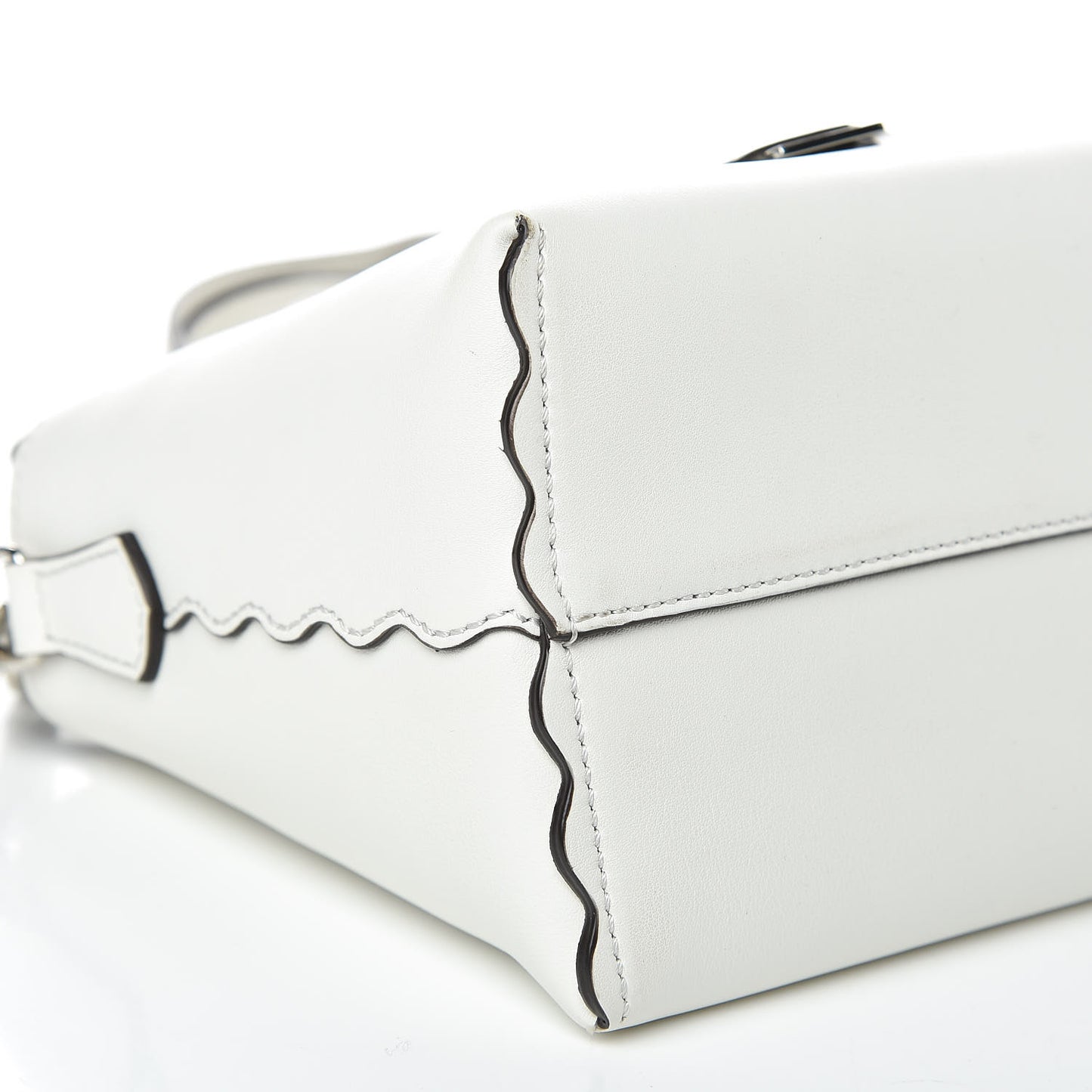 Vitello Dolce Scalloped Studded Medium By The Way Boston Bag White Ice