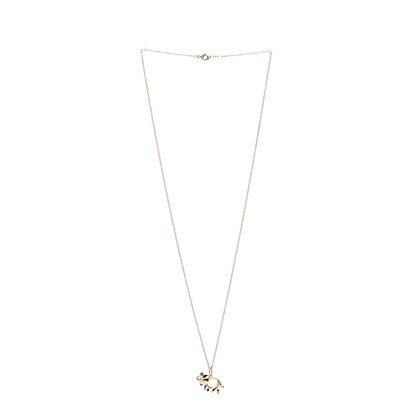 Tiffany 18K Rose Gold Diamond Save The Wild Elephant Pendant Necklace 2 of 7