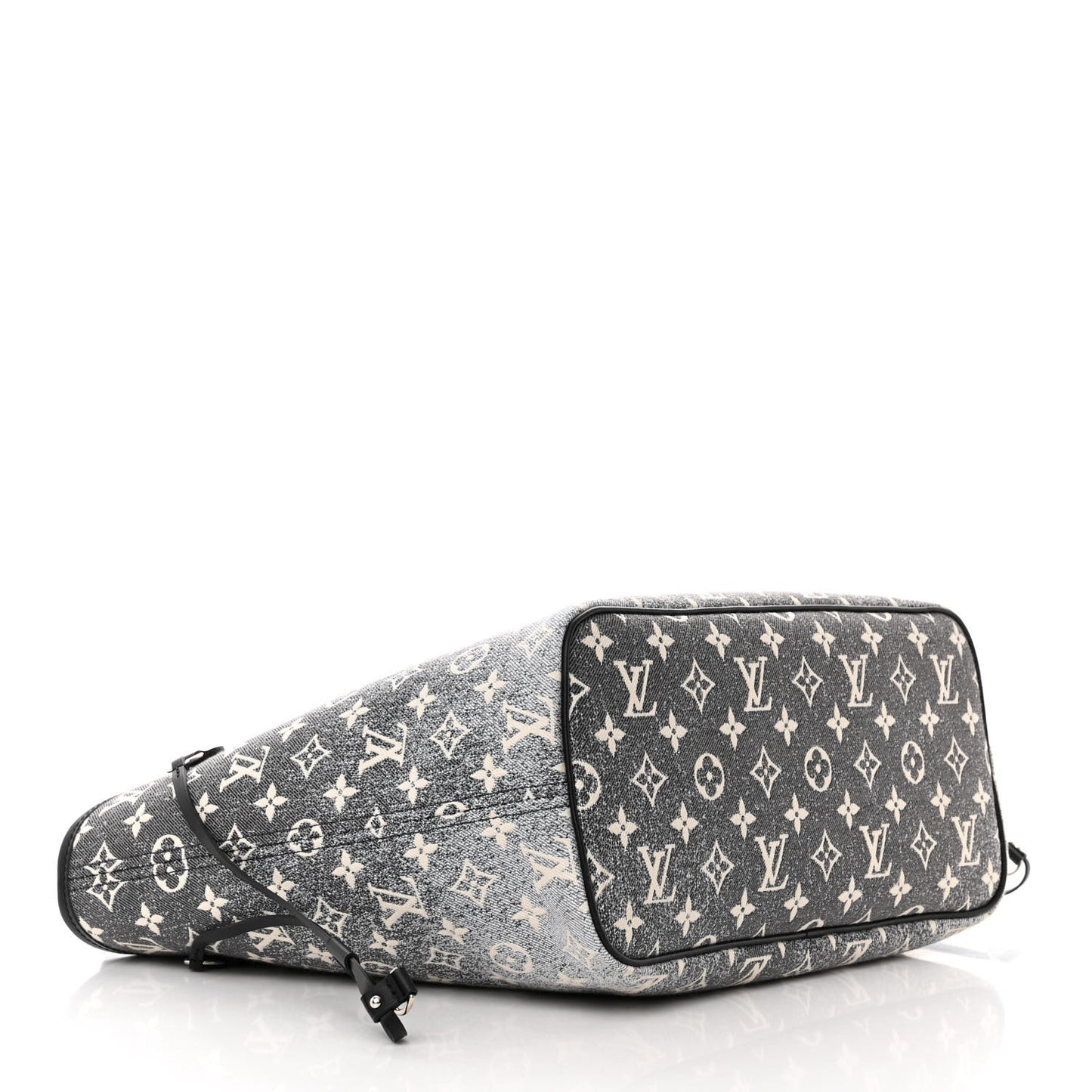 Denim Monogram Jacquard Neverfull MM Grey