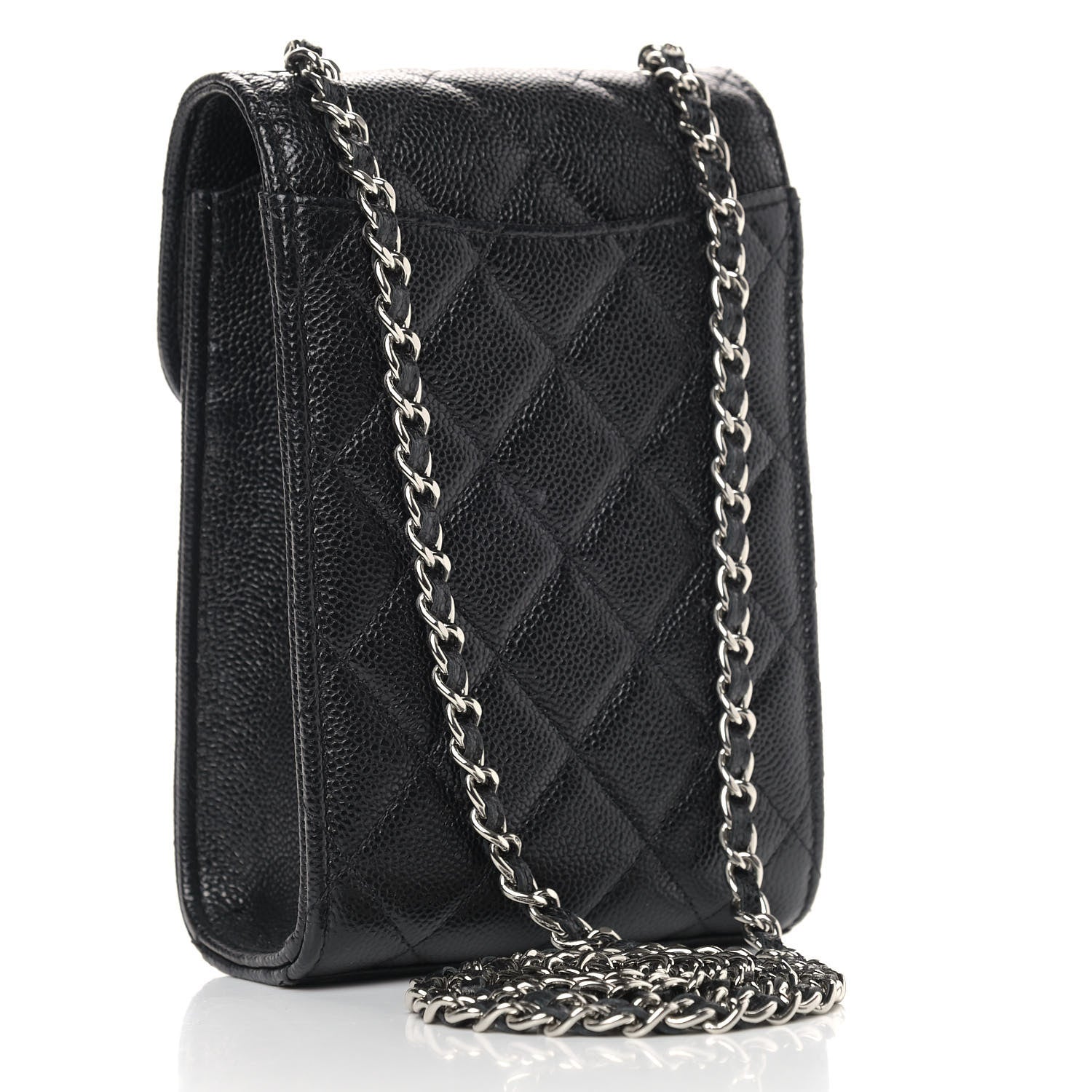 Chanel Caviar Quilted Classic Phone Holder Black 3 of 10