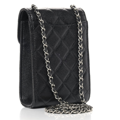 Chanel Caviar Quilted Classic Phone Holder Black 3 of 10