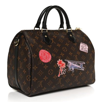 Louis Vuitton Monogram My World Tour Speedy Bandouliere 30 Black 2 of 10