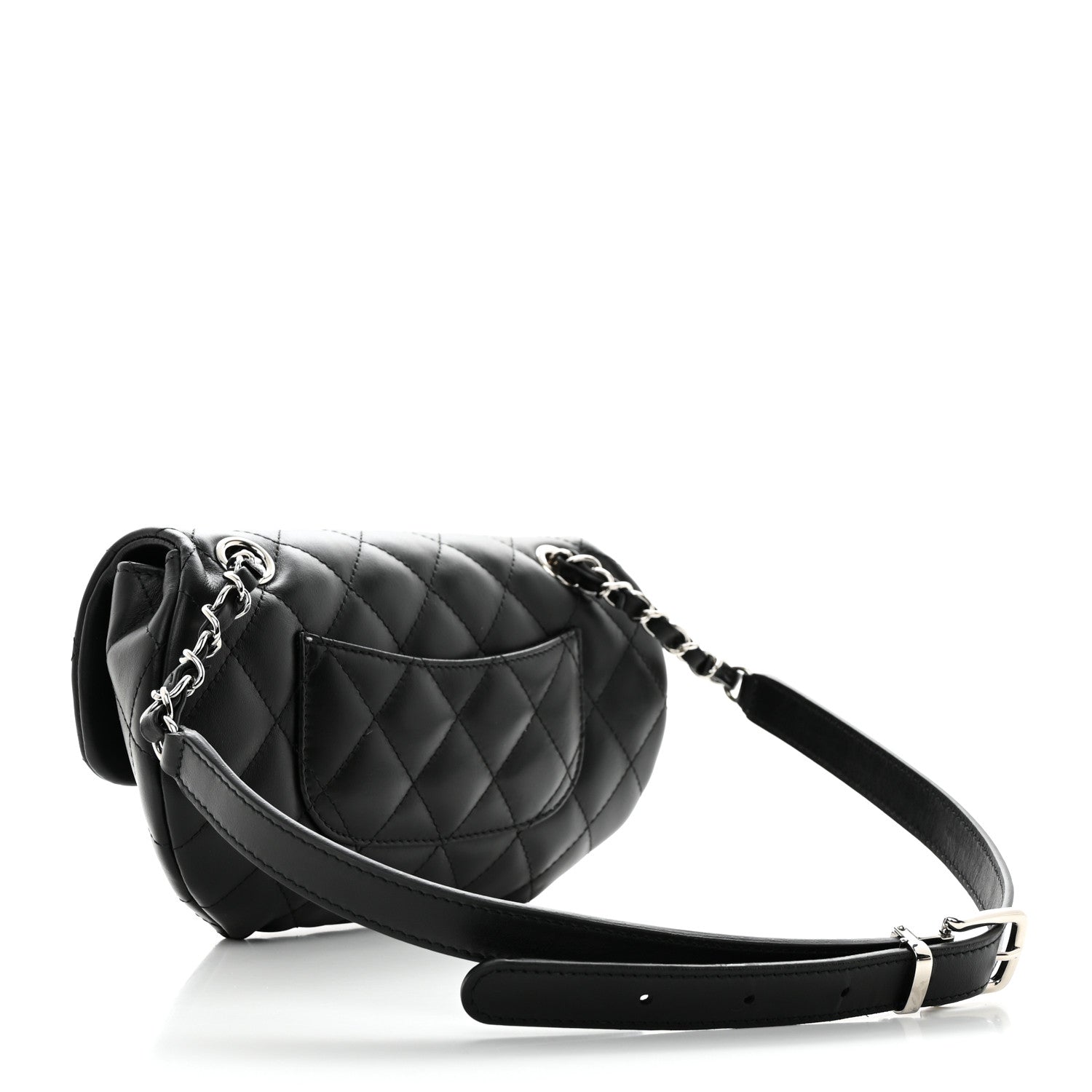 Chanel Calfskin Quilted CC Uniform Flap Belt Bag Black 2 of 12