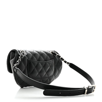 Chanel Calfskin Quilted CC Uniform Flap Belt Bag Black 2 of 12