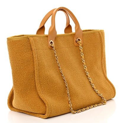 Chanel Lurex Boucle Medium Deauville Tote Yellow 7 of 13
