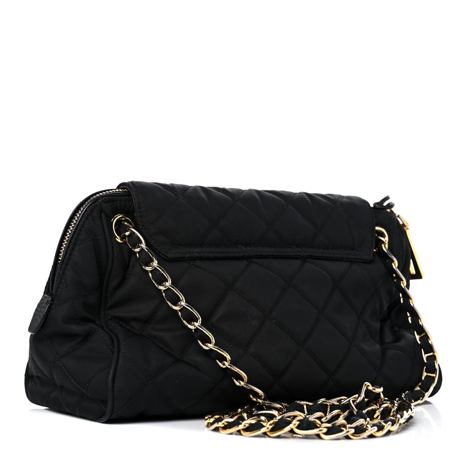 Prada Nylon Tessuto Impuntu Quilted Flap Black 3 of 18