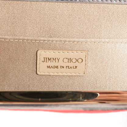 Jimmy Choo Mirrored Calfskin Cayla Clutch Silver 6 of 8