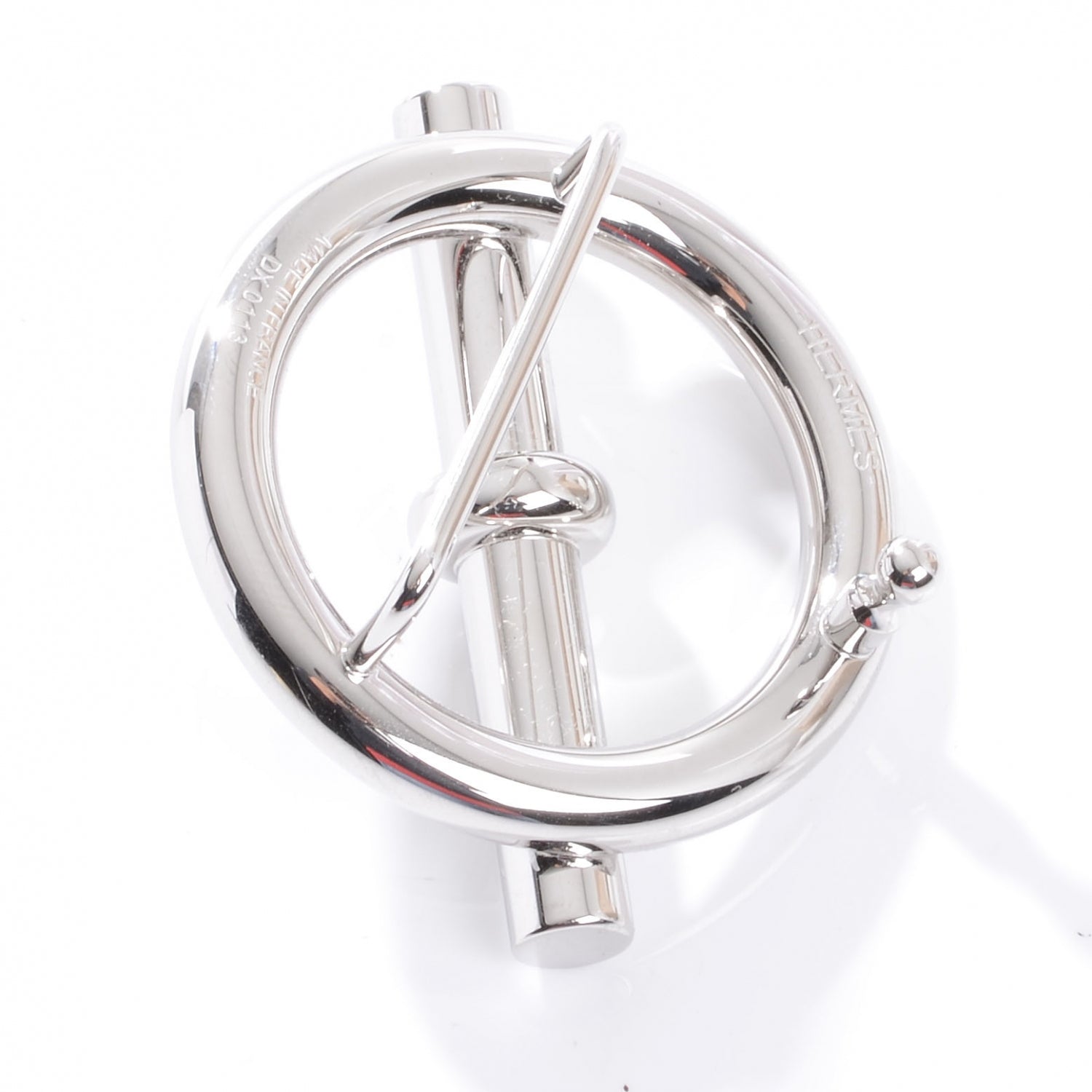 Hermes Palladium 32mm Glenan Belt Buckle Silver 4 of 6