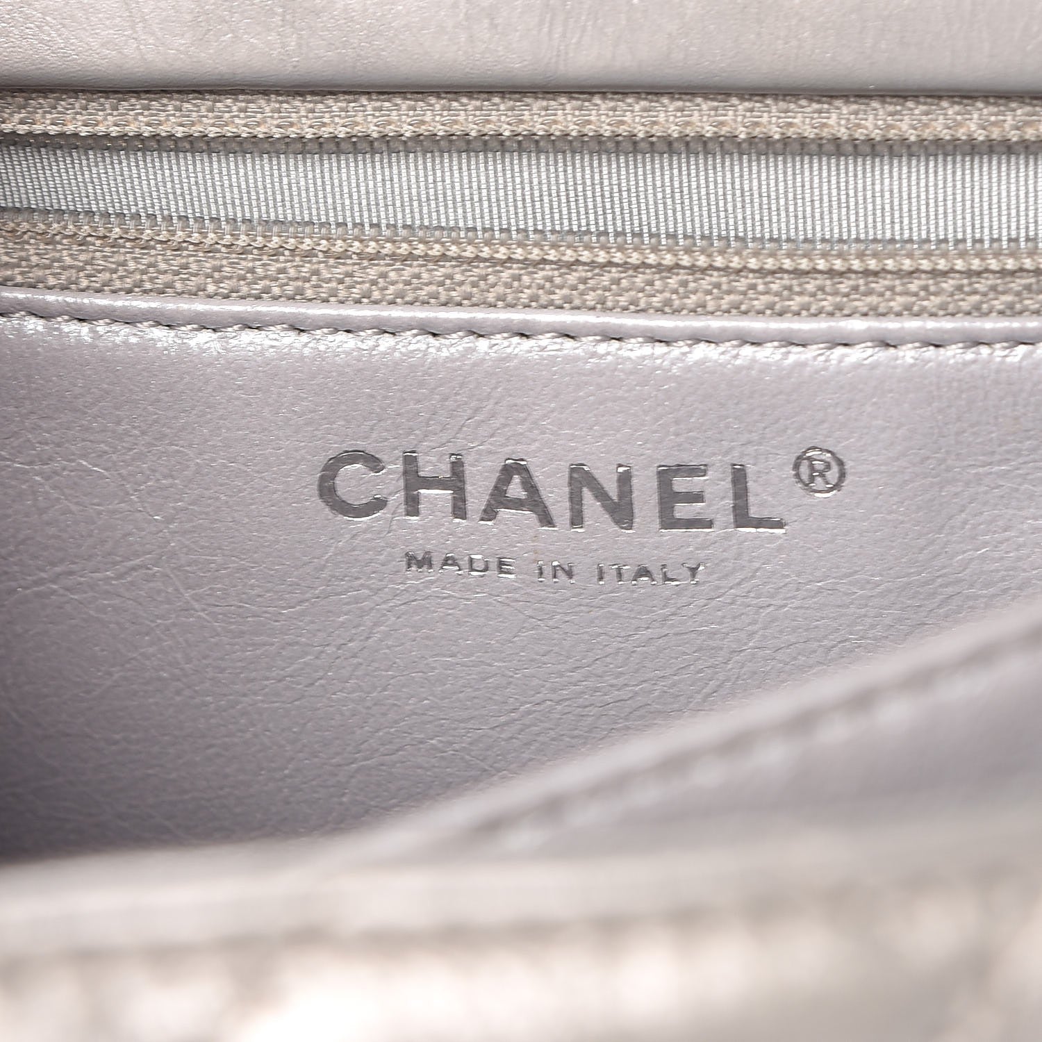 Chanel Metallic Aged Calfskin Quilted Reissue 2.55 Accordion Flap Silver 12 of 24