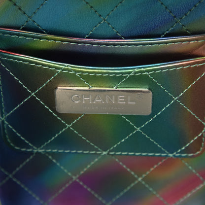 Chanel PVC Patent Calfskin Patent Lambskin Vertical Vanity Case Green 8 of 9