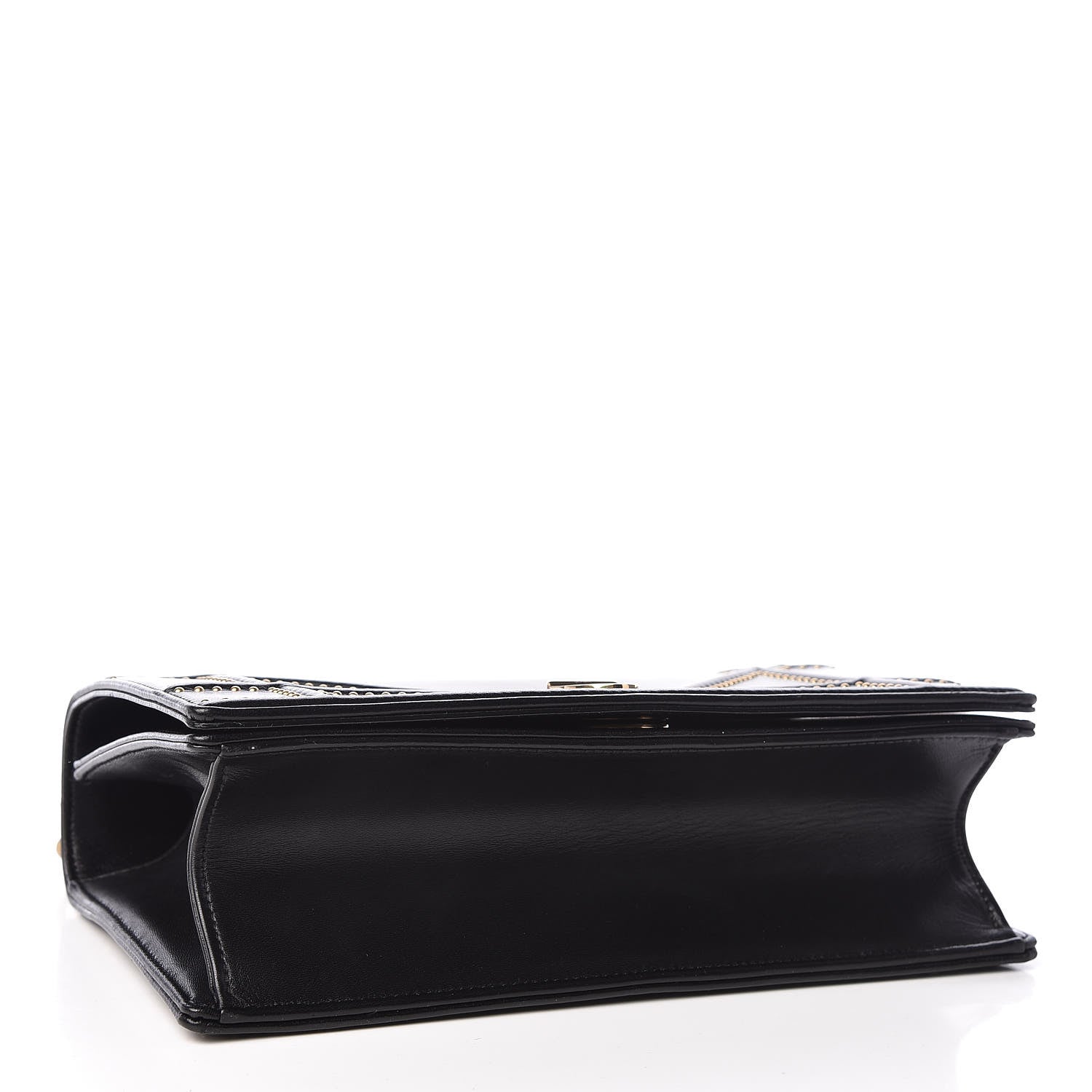 Christian Dior Lambskin Studded Medium Diorama Flap Bag Black 4 of 13
