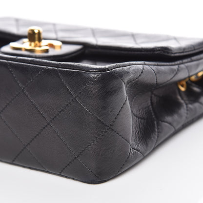 Chanel Lambskin Quilted Mini Square Flap Black 10 of 10