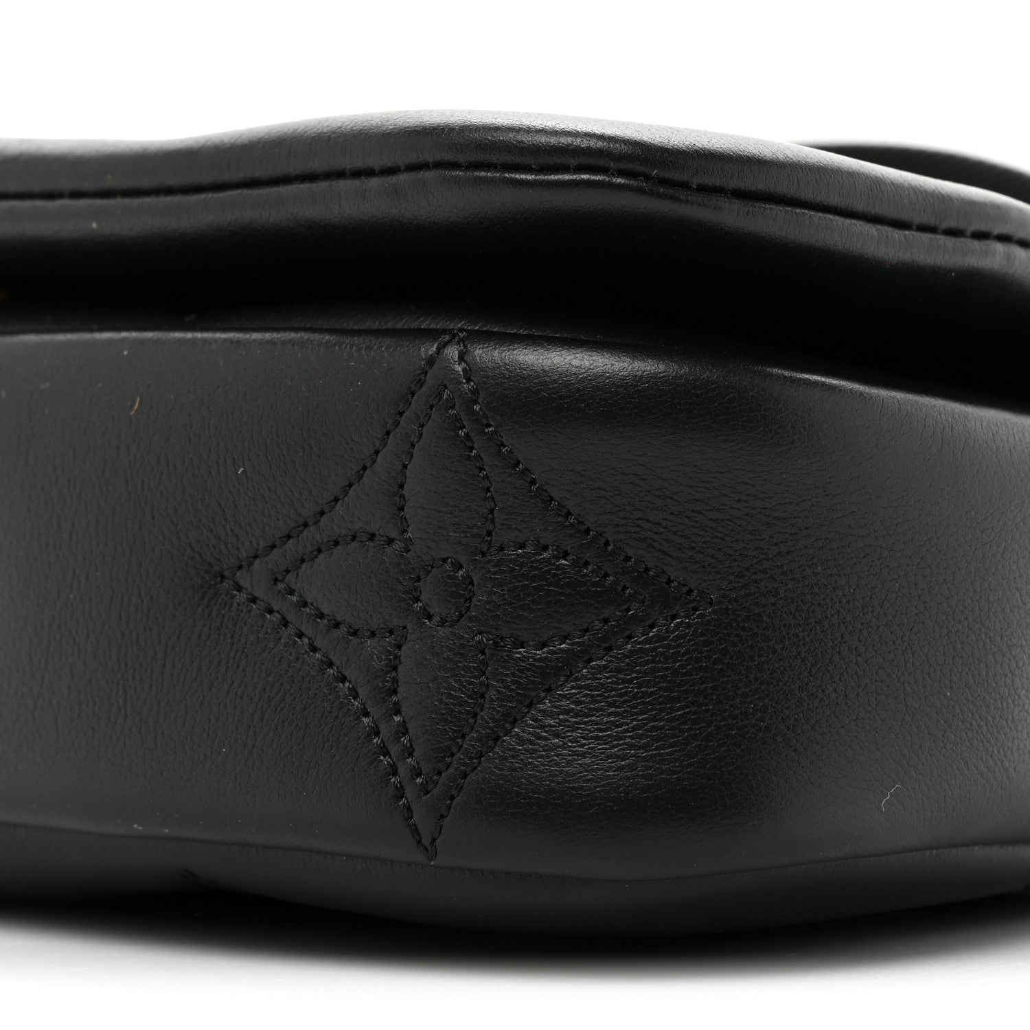Louis Vuitton Calfskin Bubblegram Wallet On Strap Black 8 of 10