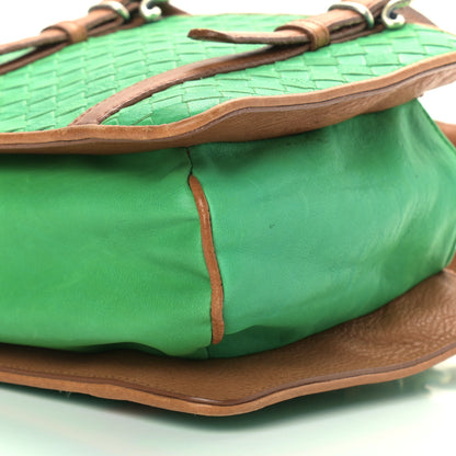 Bottega Veneta Nappa Intrecciato Bi-Color Top Handle Tote Green Brown 8 of 18