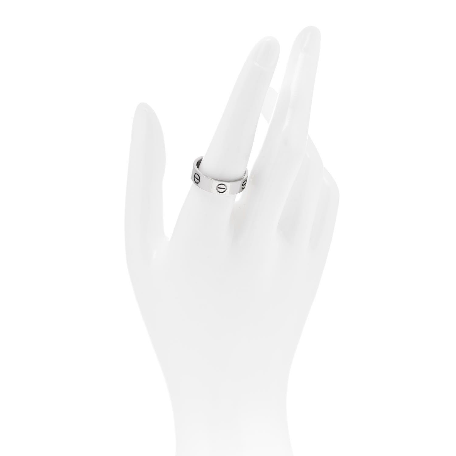 Cartier 18K White Gold 5.5mm LOVE Ring 57 8 2 of 5