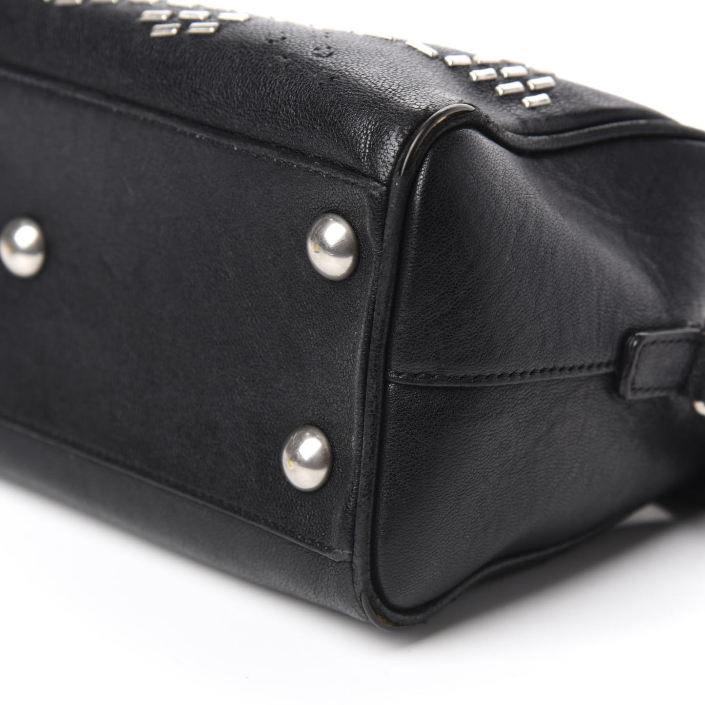 Calfskin Studded Classic Baby Duffle Black