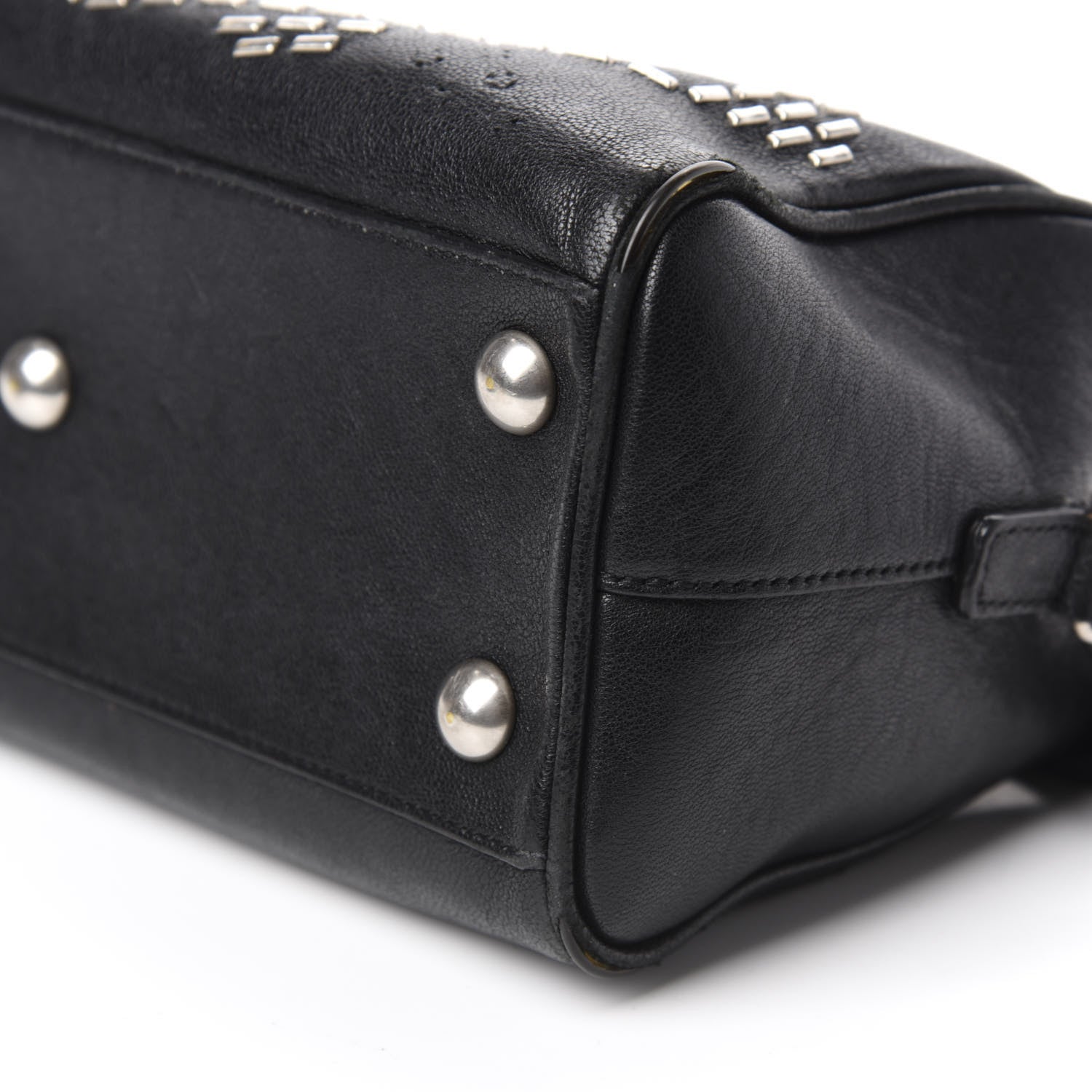Saint Laurent Calfskin Studded Classic Baby Duffle Black 7 of 13