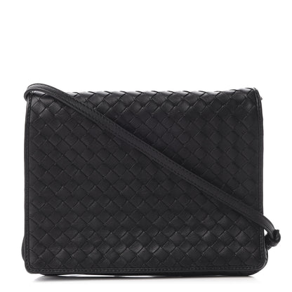 Bottega Veneta Nappa Intrecciato Flap Crossbody Black 1 of 11