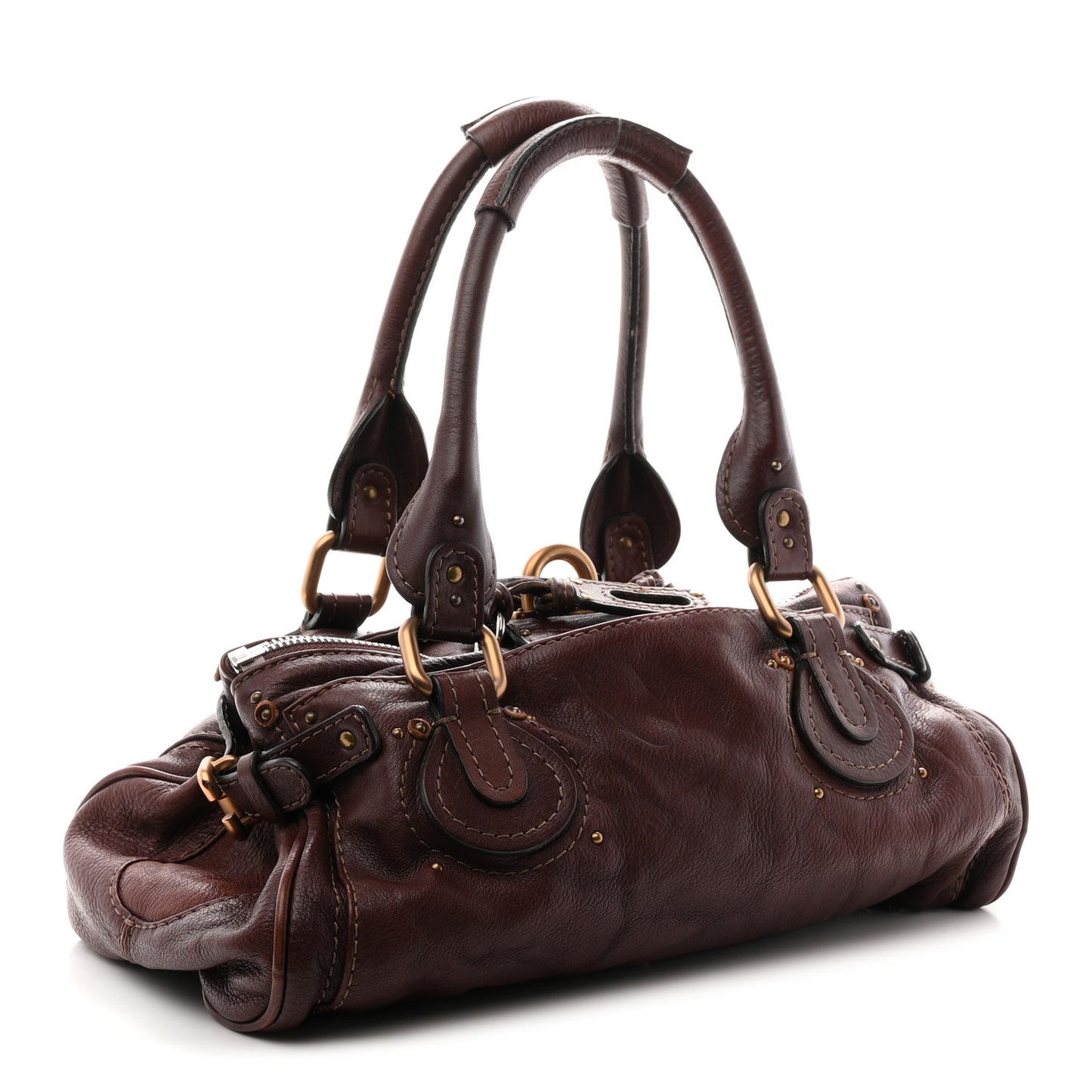 Calfskin Medium Paddington Satchel Chocolate