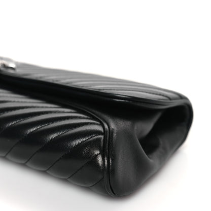 Chanel Lambskin Chevron Evening Clutch Black 9 of 10