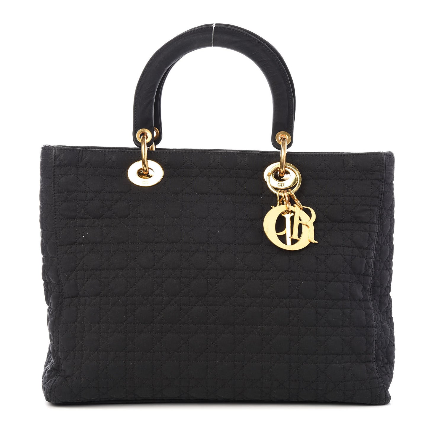 Nylon Cannage Large Lady Dior Black